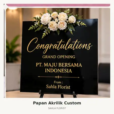 Papan Bunga Akrilik Senopati
